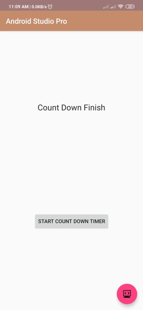 Count Down Timer Code